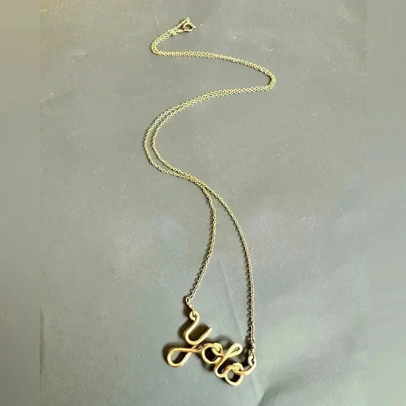 Custom Handmade Gold yolo Necklace You Only Live Once 14k Gold Filled Wire - Picture 2 of 7